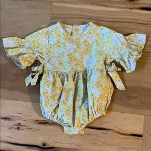 Yellow Floral Romper
